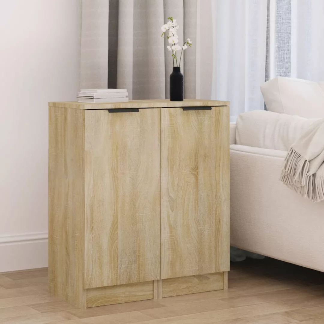 Vidaxl Sideboards 2 Stk. Sonoma-eiche 30x30x70 Cm Holzwerkstoff günstig online kaufen