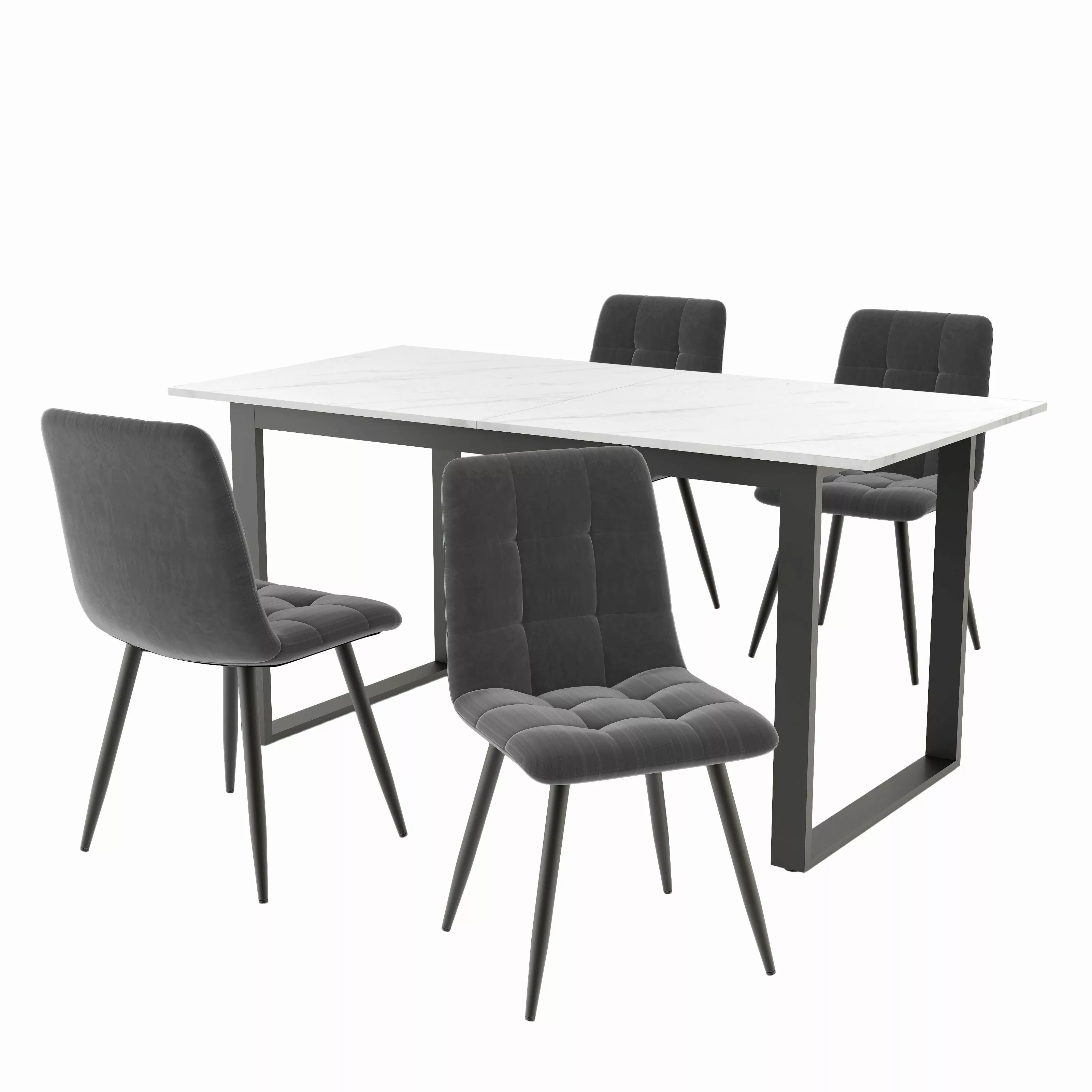 OKWISH Esstisch Essgruppe,Esstisch mit Stühlen Set, günstig online kaufen