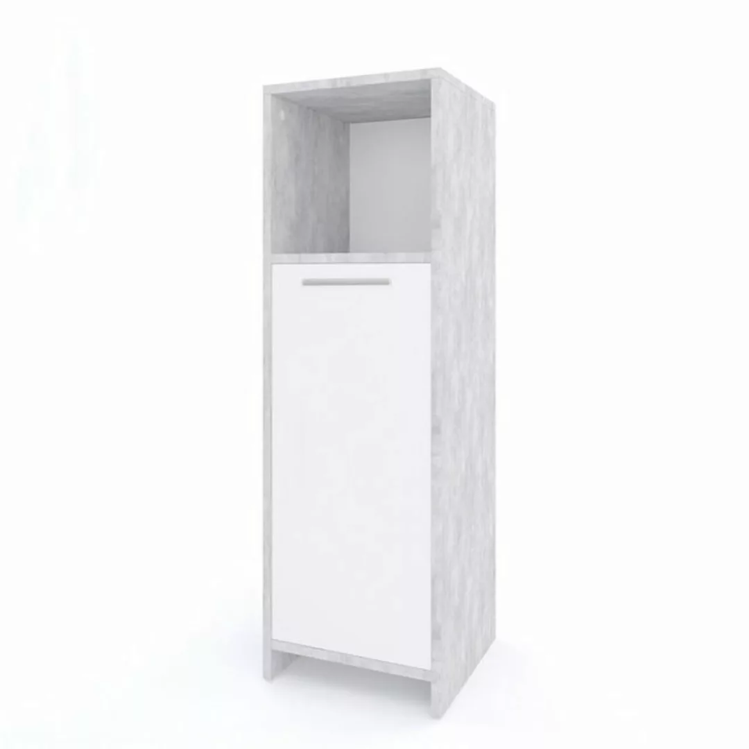 Vicco Midischrank Kiko, Beton/Weiß, 30 x 95 cm günstig online kaufen