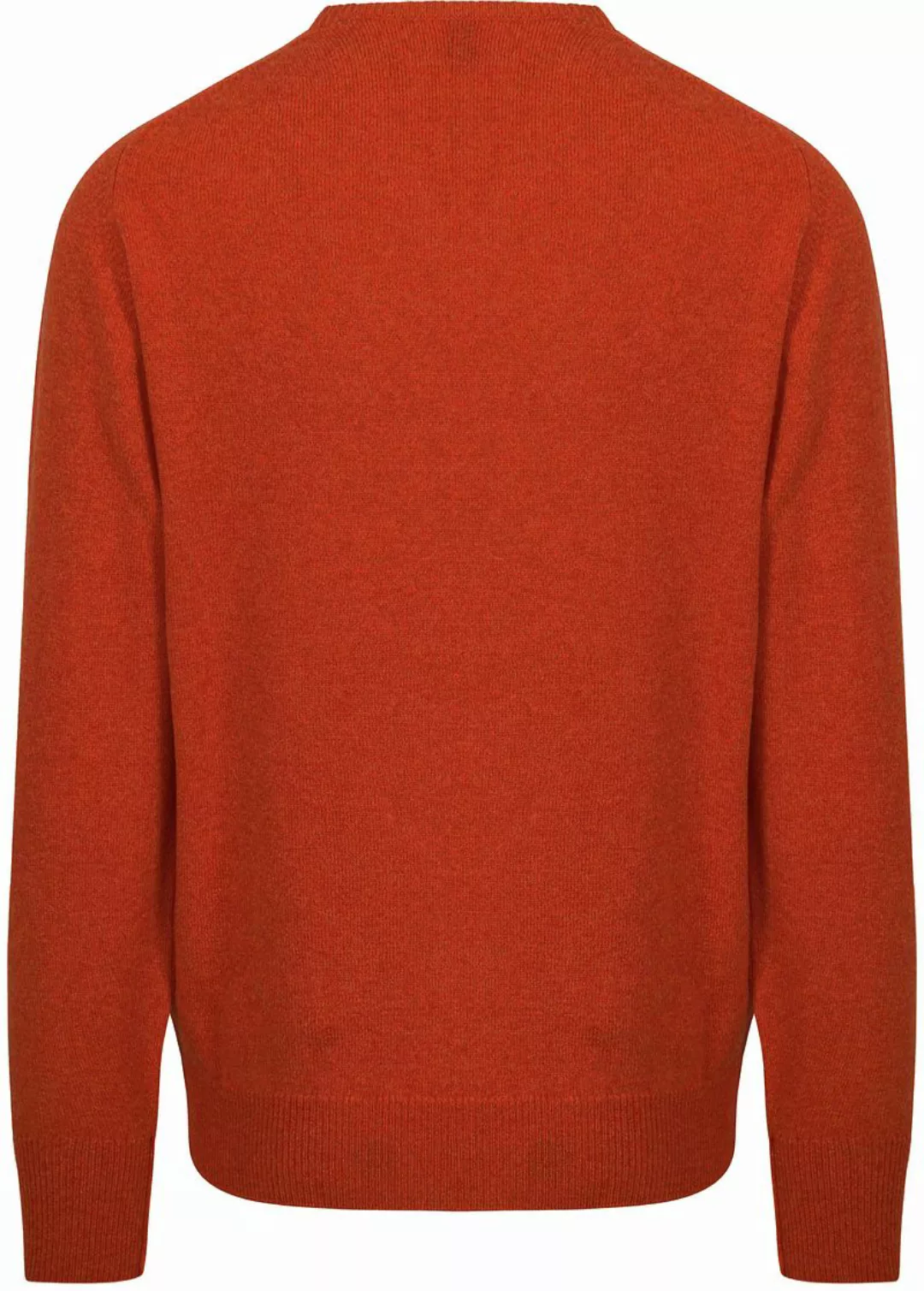 William Lockie V-Auschnitt Pullover Lammwolle Orange - Größe XL günstig online kaufen