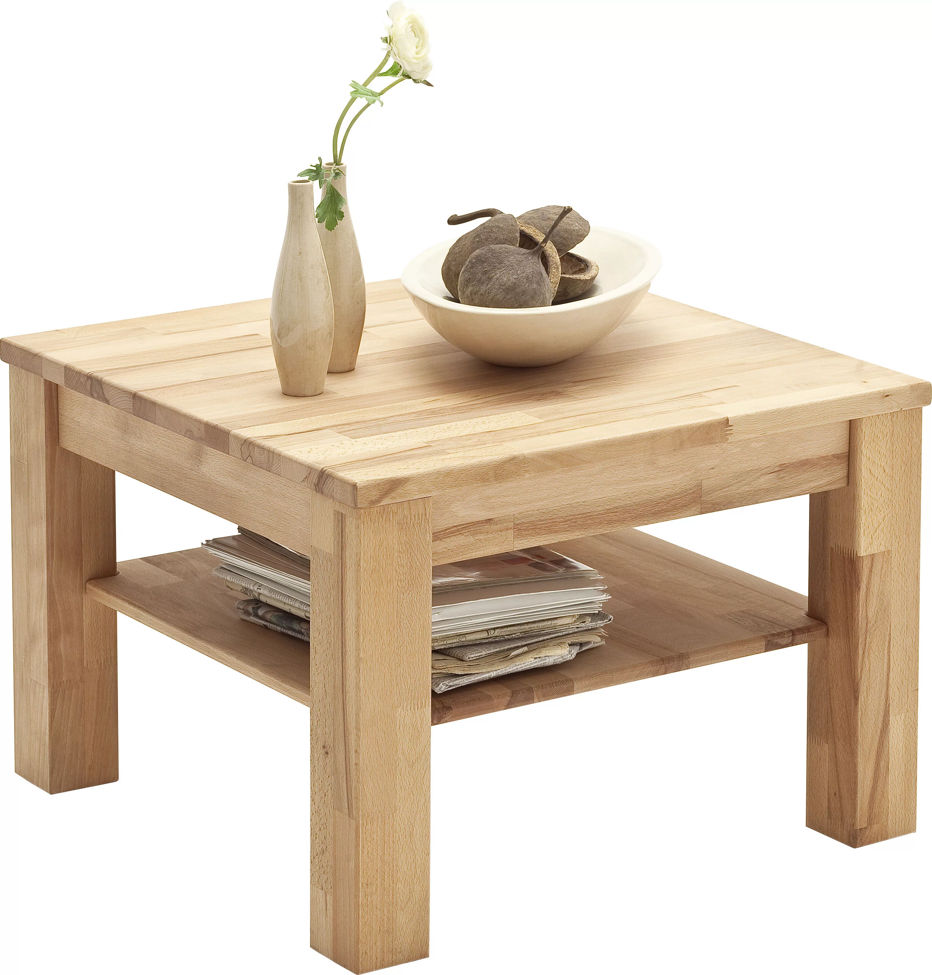 MCA furniture Couchtisch, Massivholztisch mit Ablage günstig online kaufen