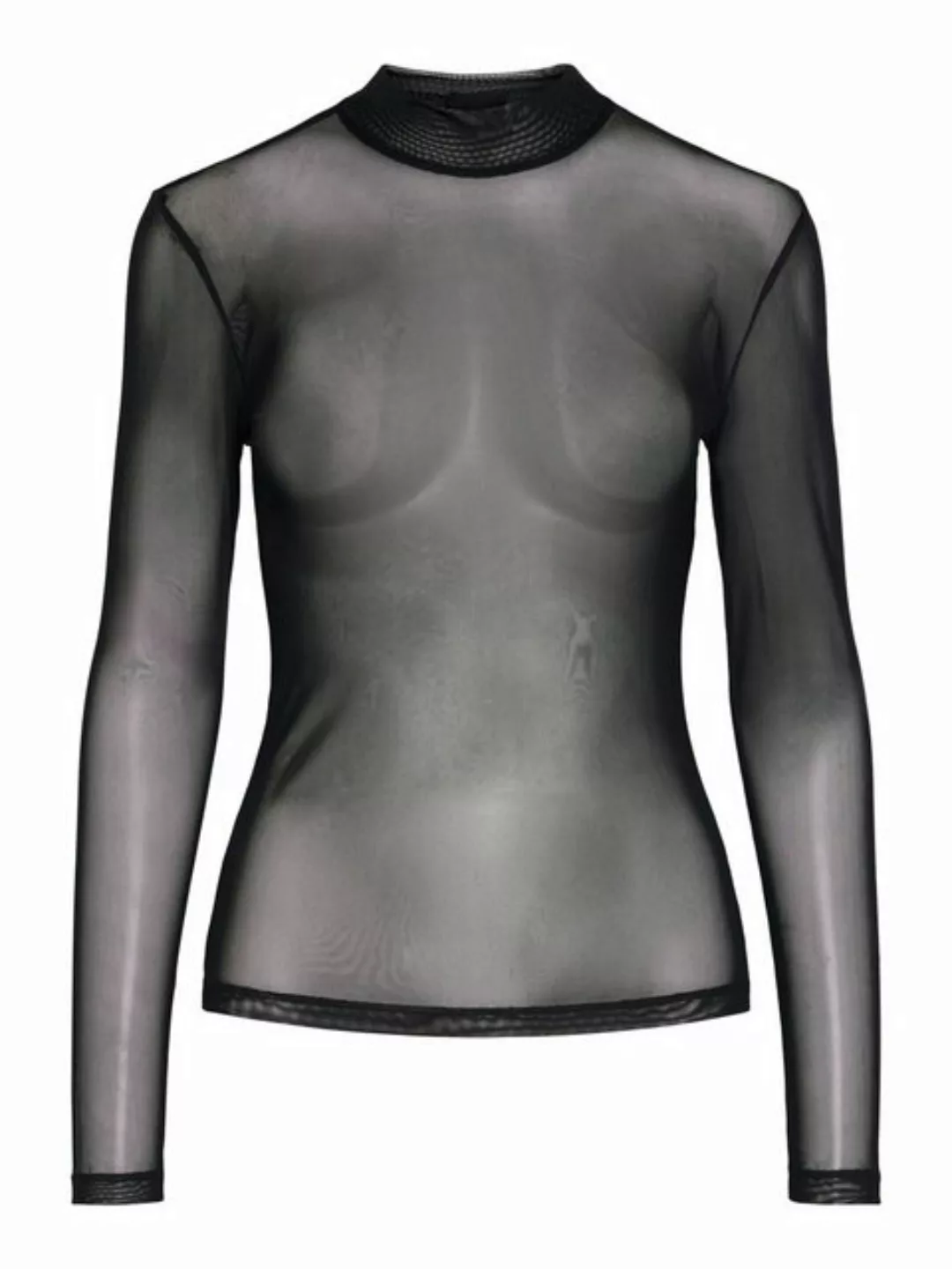 pieces Langarmshirt PCNINNI LS T-NECK MESH TOP NOOS BC günstig online kaufen