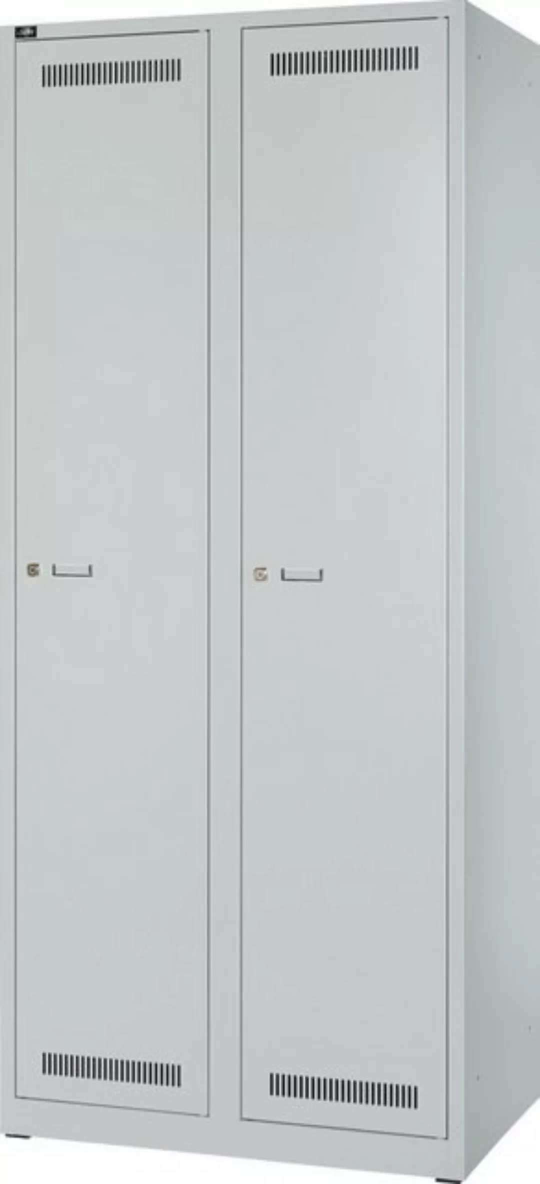 Bisley Garderobenschrank Garderobenschrank 2 Abteile Breite 400mm lichtgrau günstig online kaufen