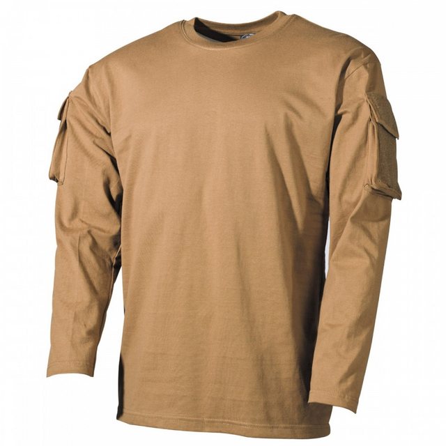 MFH T-Shirt Outdoor Langarm-Shirt coyote tan mit Ärmeltaschen günstig online kaufen