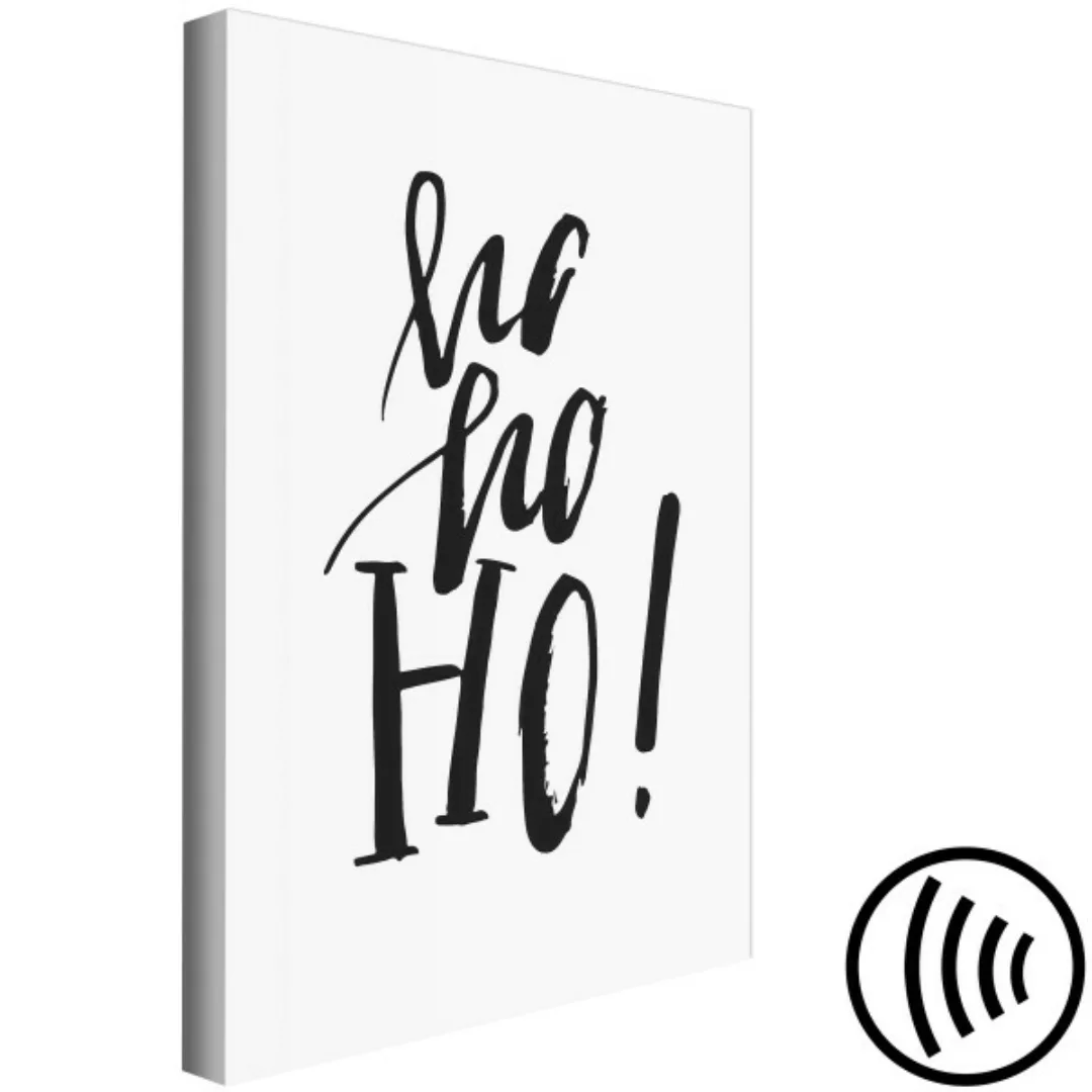 Bild auf Leinwand Ho, ho, ho! - Wintergrafik mit Text auf Englisch XXL günstig online kaufen
