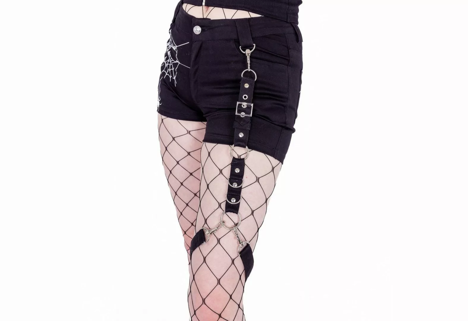 Heartless Shorts Widow Maker Beingeschirr Punk Industrial Goth Kurze Hose günstig online kaufen