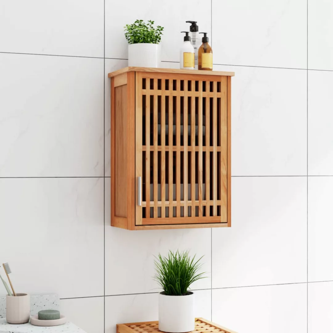 Vidaxl Wand-badschrank 42x23x60 Cm Massivholz Nussbaum günstig online kaufen