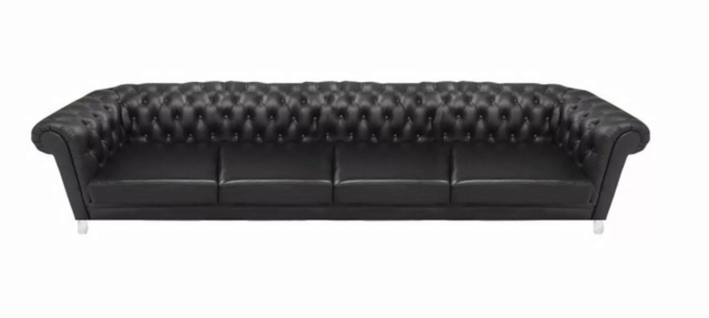 JVmoebel 4-Sitzer Schwarzes Chesterfield Wohnzimmer Edles Polstersofa Desig günstig online kaufen