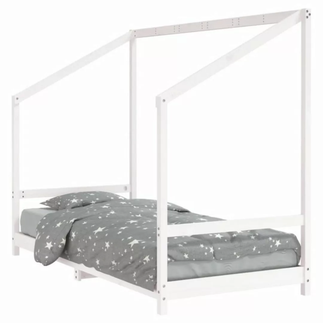 vidaXL Kinderbett Kinderbett Weiß 90x190 cm Massivholz Kiefer günstig online kaufen