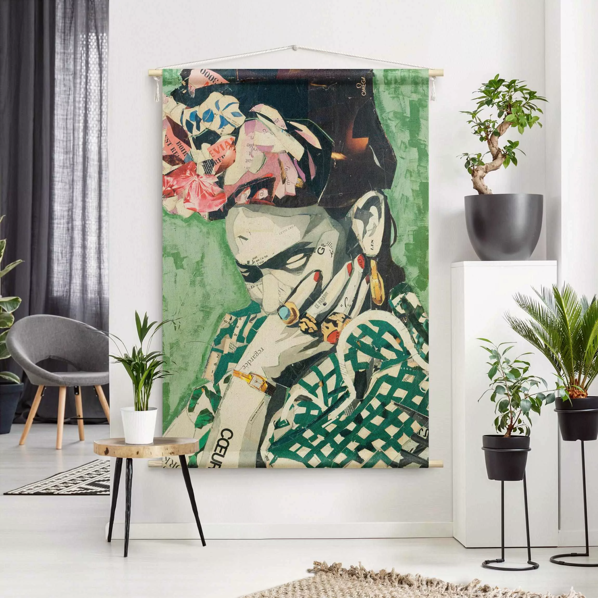 Wandteppich Frida Kahlo - Collage No.3 günstig online kaufen