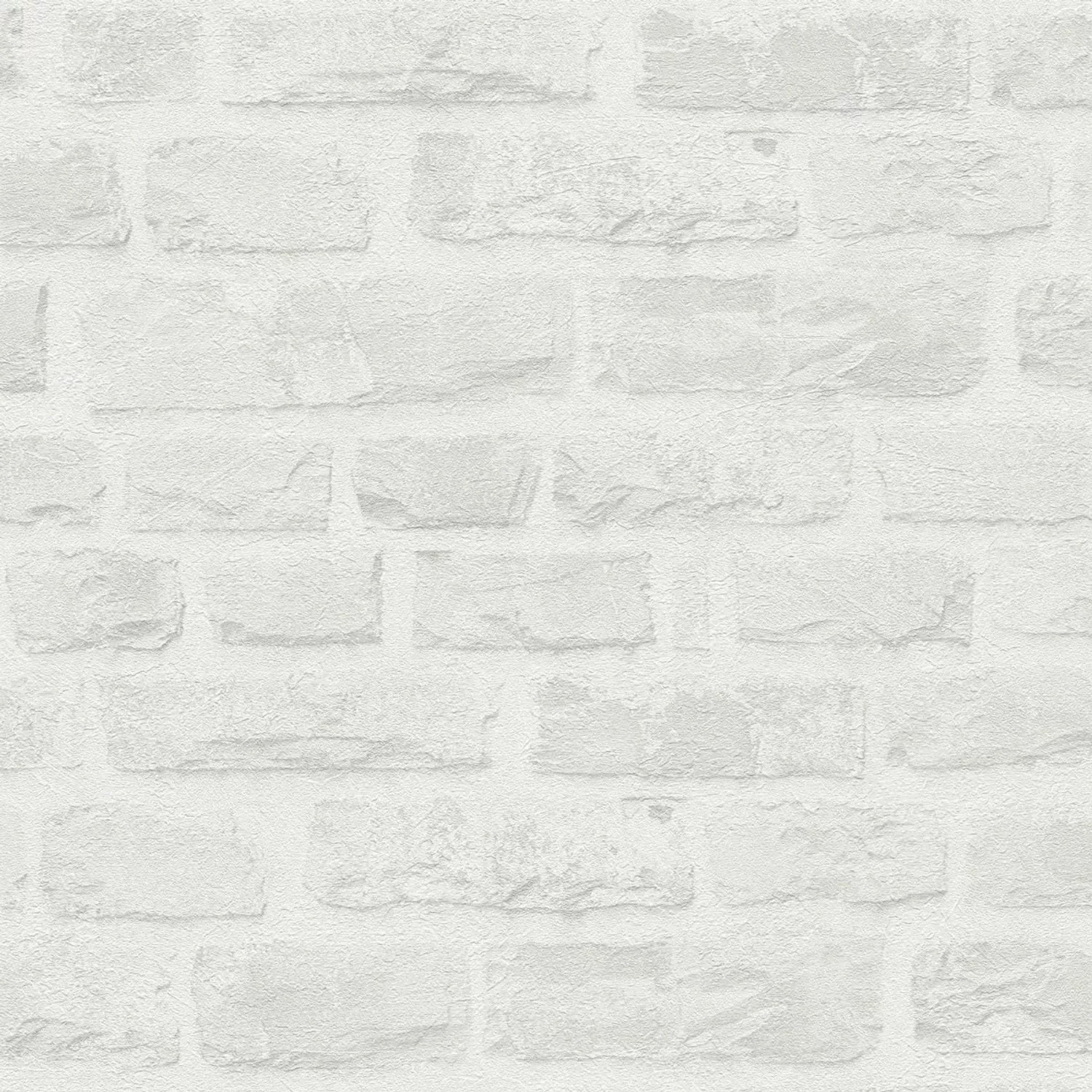 Bricoflor Tapete in Steinoptik Weiß Moderne Vliestapete in Mauer Optik Idea günstig online kaufen