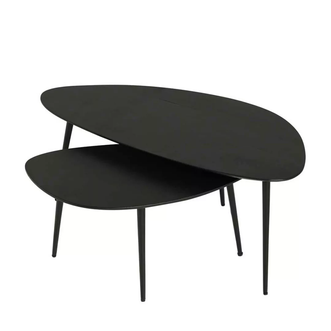 Couchtische Retro schwarz mit Tischplatte in Wankelform Dreifußgestell (zwe günstig online kaufen