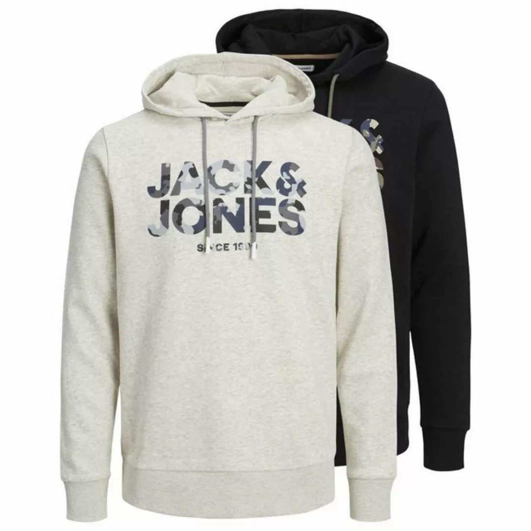 Jack & Jones Sweatshirt Herren Hoodie, 2er Pack - JJJAMES SWEAT HOOD günstig online kaufen