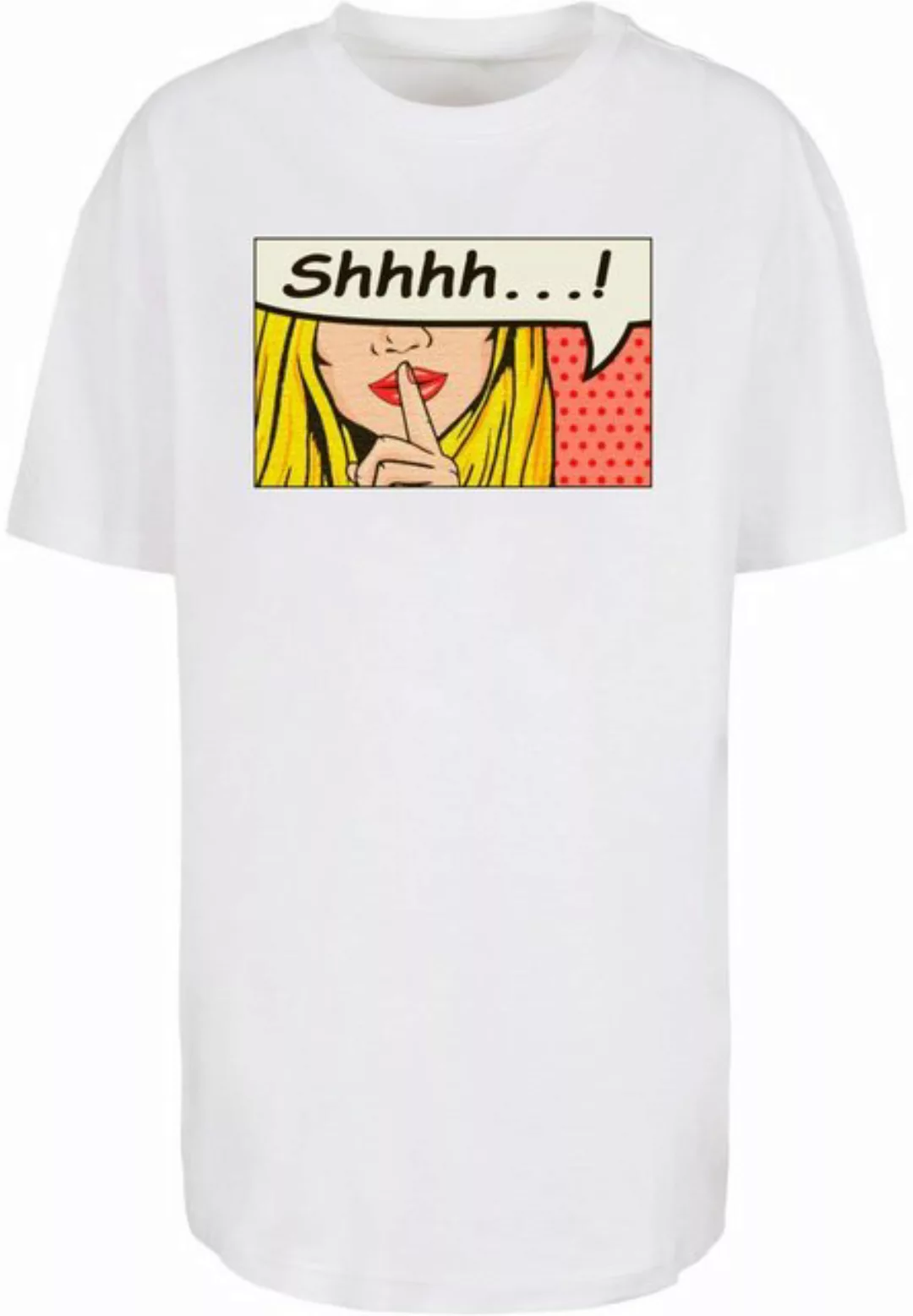 Merchcode T-Shirt Merchcode Damen Ladies Silent Sign Comic Boyfriend Tee (1 günstig online kaufen