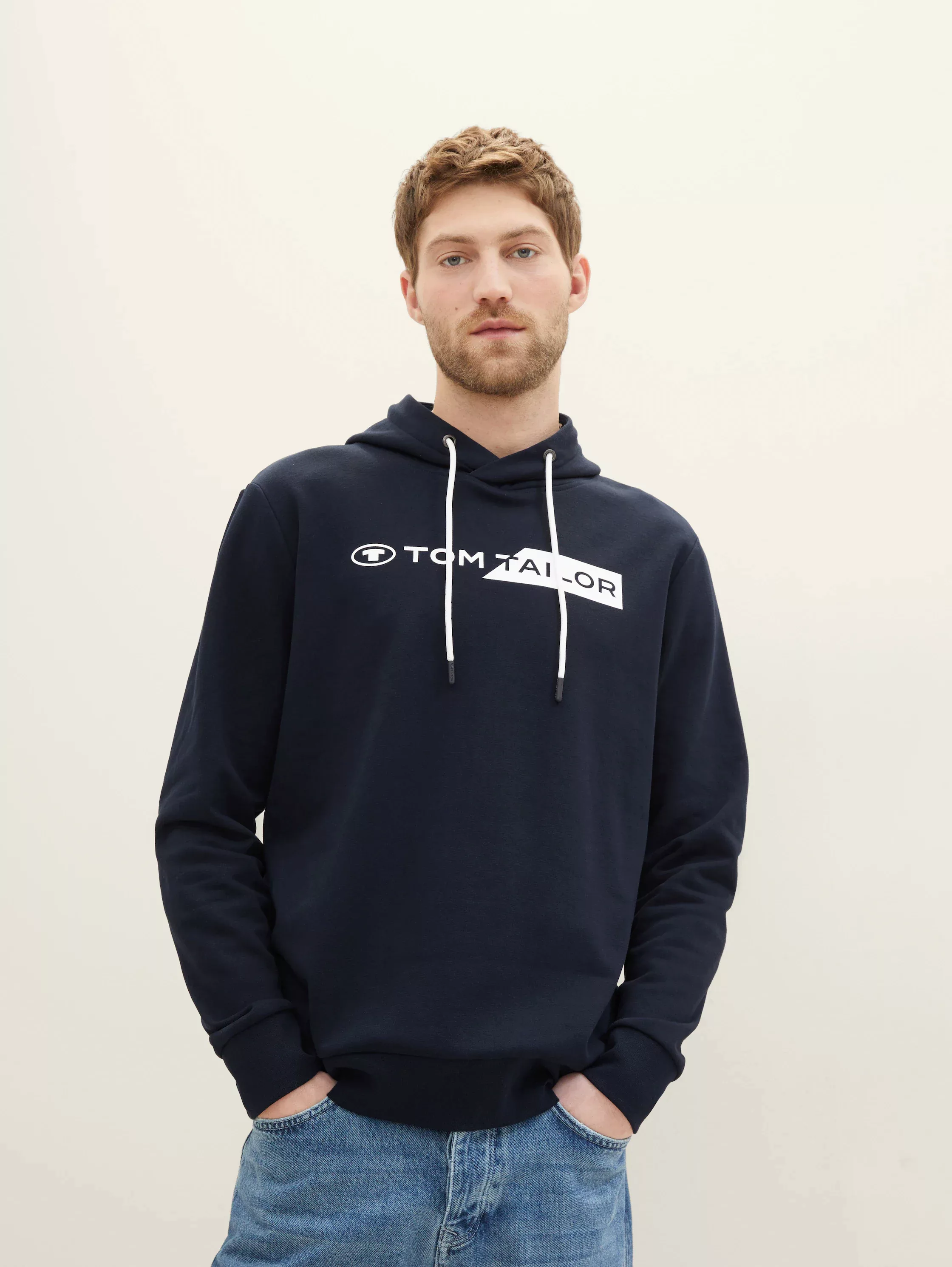 Tom Tailor Herren Kapuzenpullover PRINTED HOODIE - Regular Fit günstig online kaufen