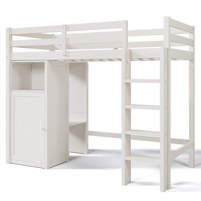 Sweiko Kinderbett Hochbett (mit Kleiderschrank und Regalen,Kinderbett mit L günstig online kaufen