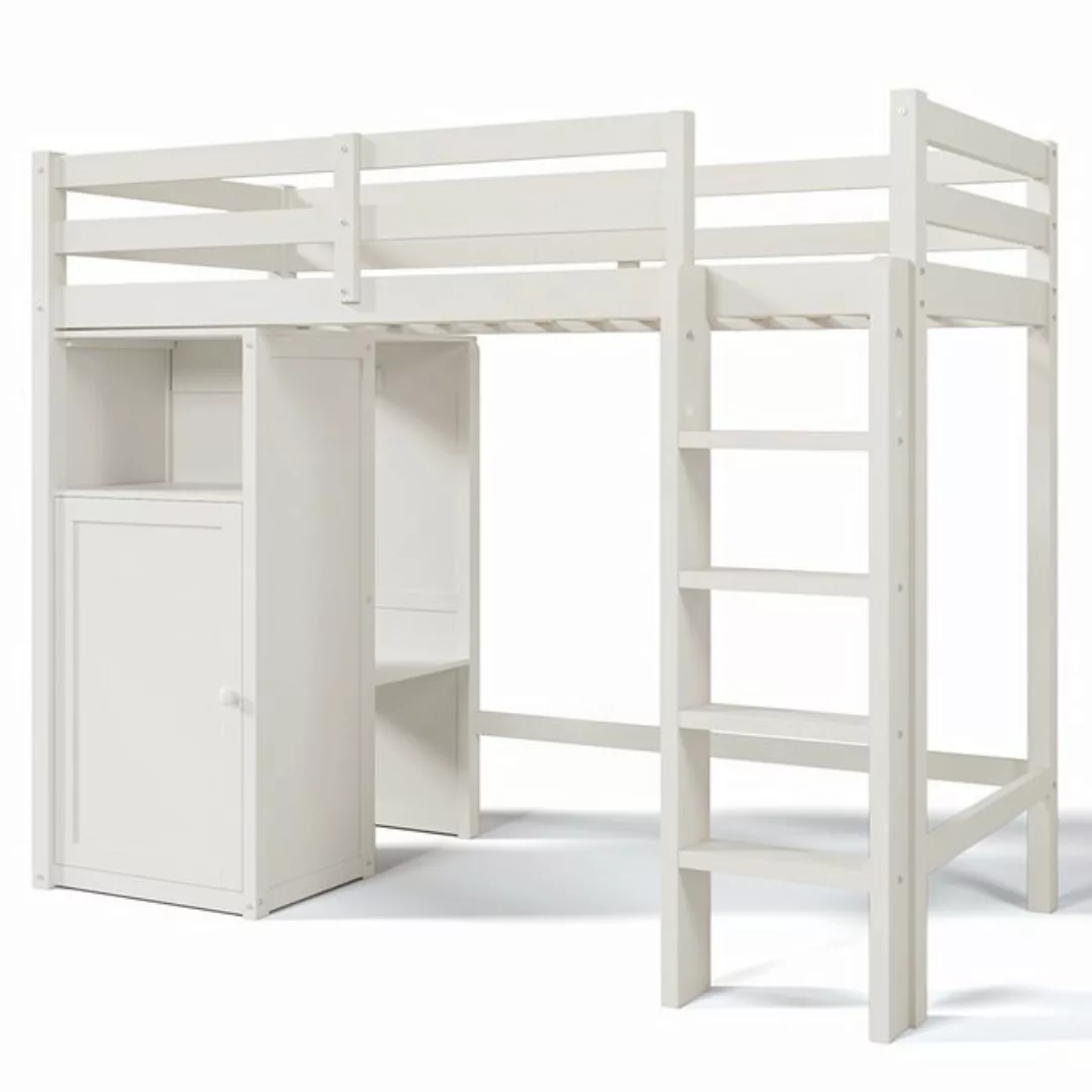 Sweiko Kinderbett Hochbett (mit Kleiderschrank und Regalen,Kinderbett mit L günstig online kaufen