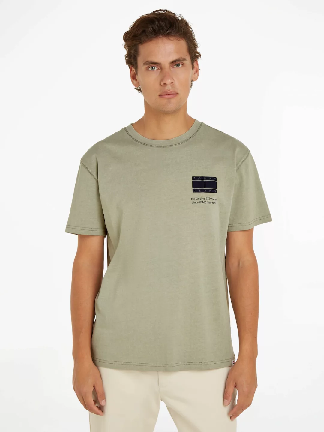 Tommy Jeans T-Shirt TJM REG ESSENTIAL CB FLAG TEE mit Rückenprint günstig online kaufen