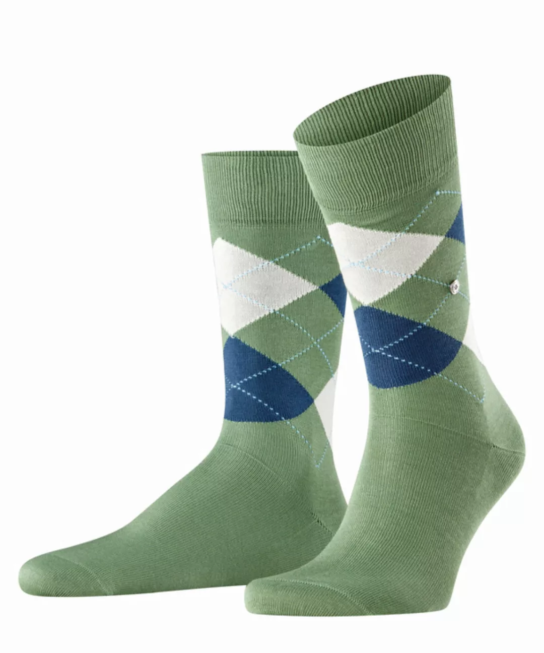 Burlington Manchester Herren Socken, 40-46, Grün, Argyle, Baumwolle, 20182- günstig online kaufen