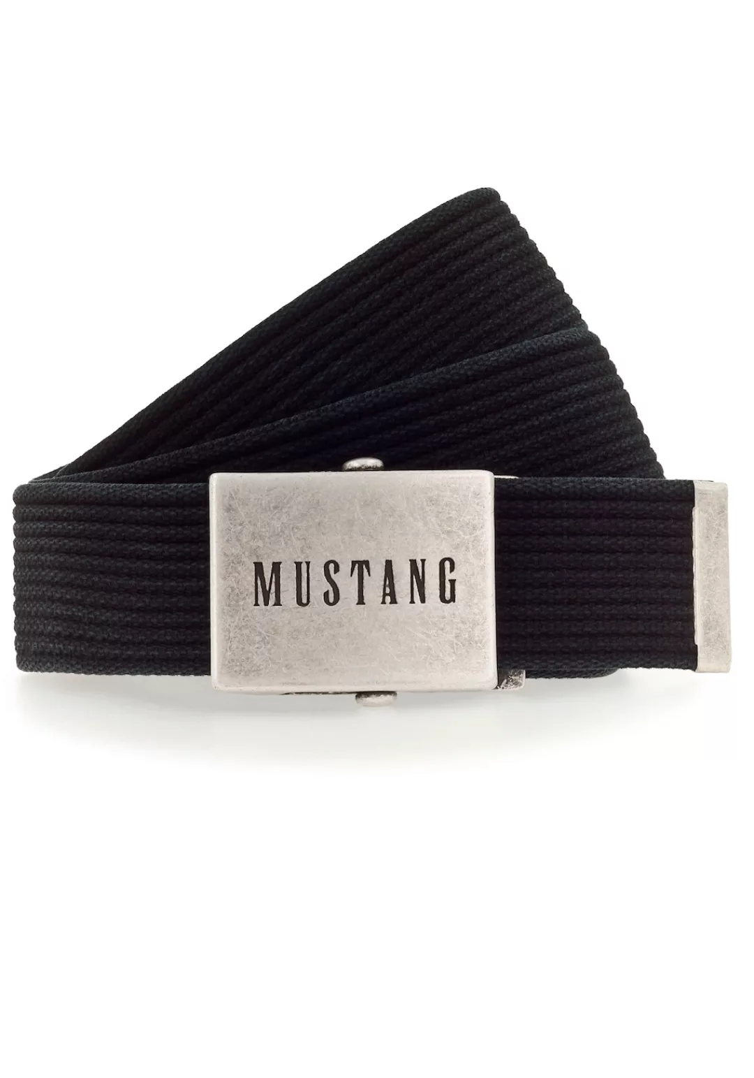 MUSTANG Stoffgürtel, mit gewaschenem Rillenband günstig online kaufen