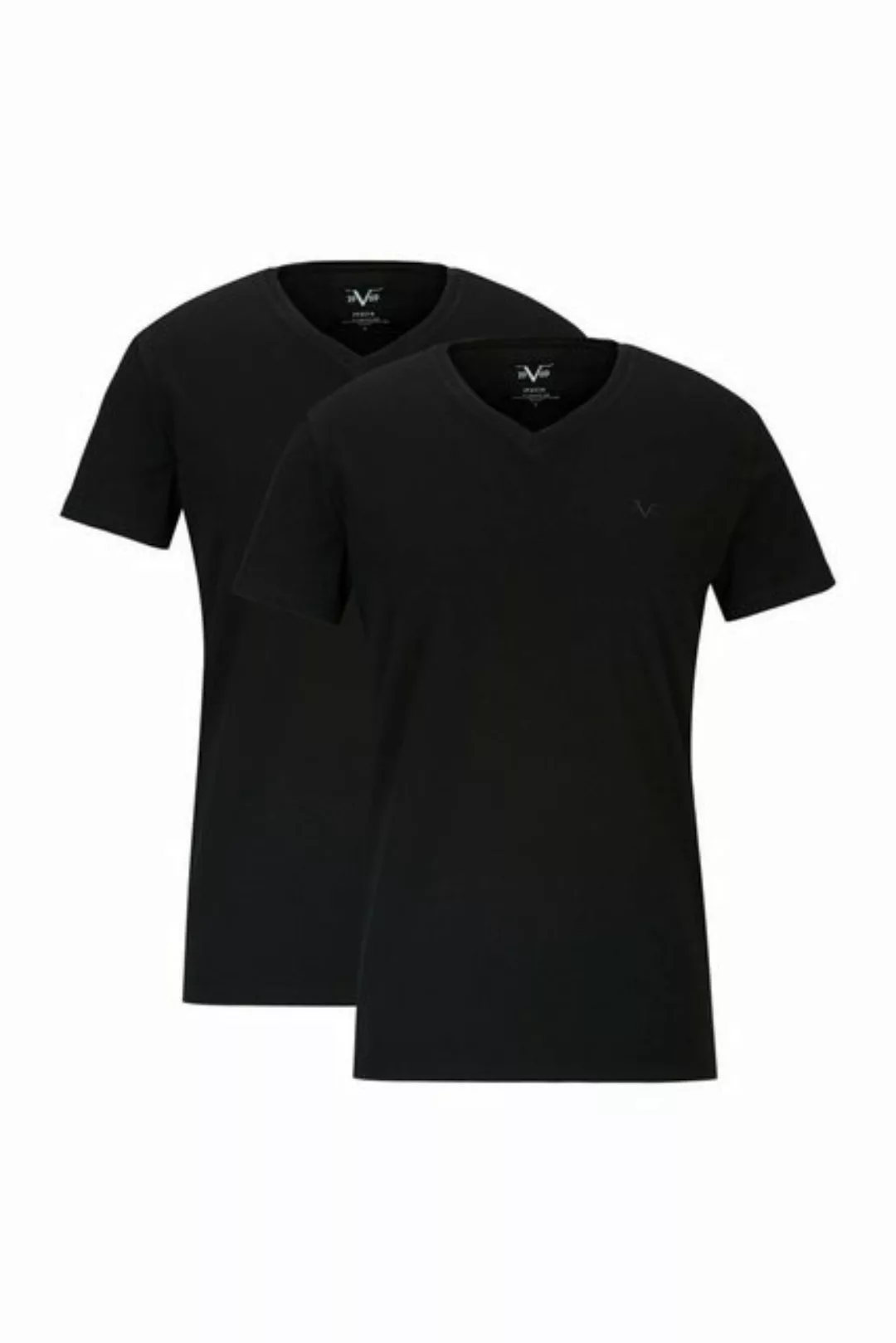19V69 Italia by Versace T-Shirt Unterziehshirt Unterhemd mit Kurzarm V-Auss günstig online kaufen