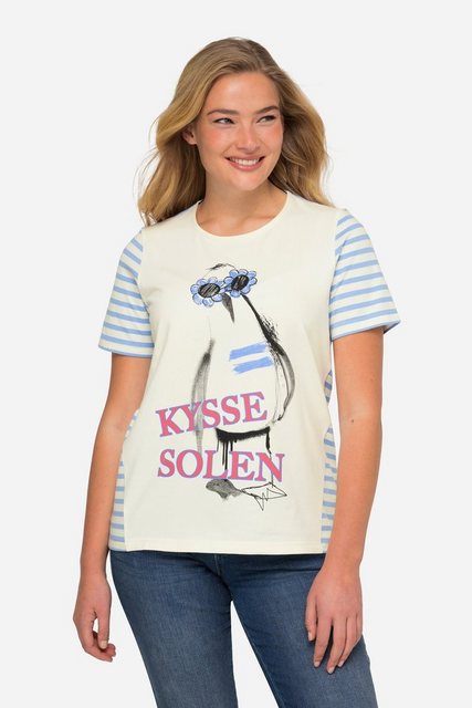 Laurasøn T-Shirt T-Shirt Möve mit Schriftzug geringelter Rücken günstig online kaufen