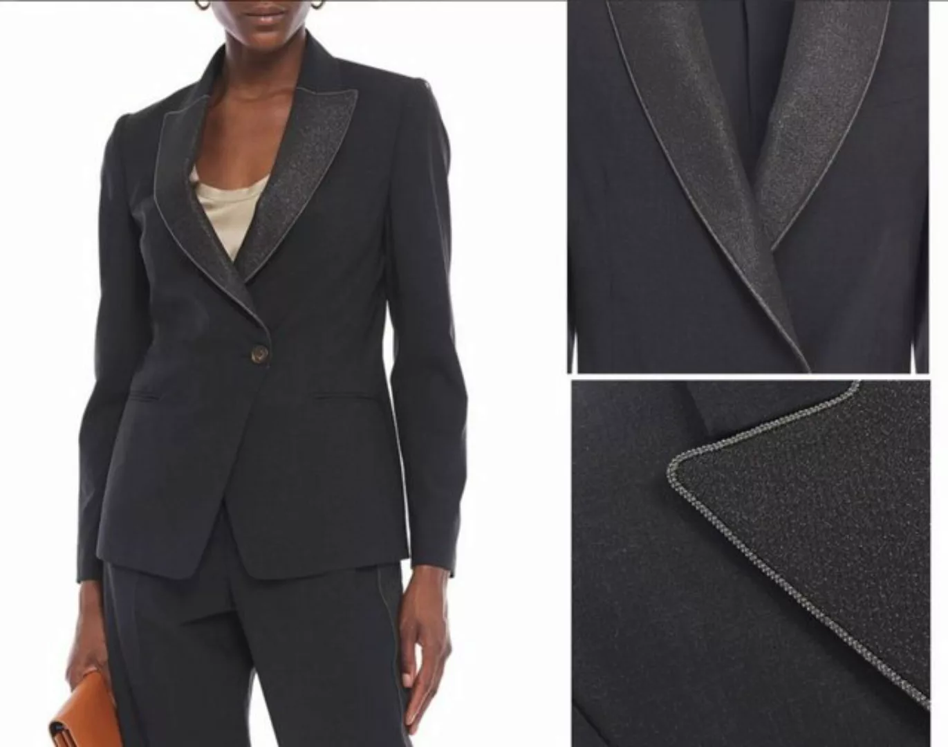 BRUNELLO CUCINELLI Jackenblazer BRUNELLO CUCINELLI Sparkle-lapel Embellishe günstig online kaufen