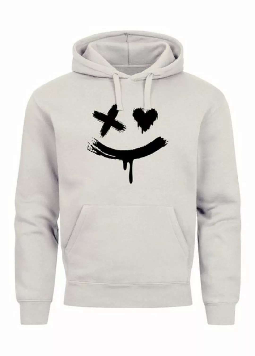 Neverless Hoodie Hoodie Herren Bedruckt Techwear Fashion Streetstyle Smilin günstig online kaufen