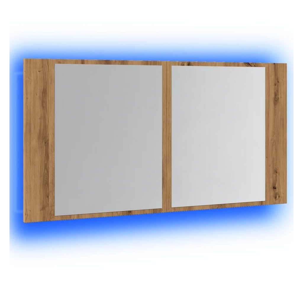 vidaXL Badezimmerspiegelschrank LED-Spiegelschrank Artisan-Eiche 90x12x45 c günstig online kaufen