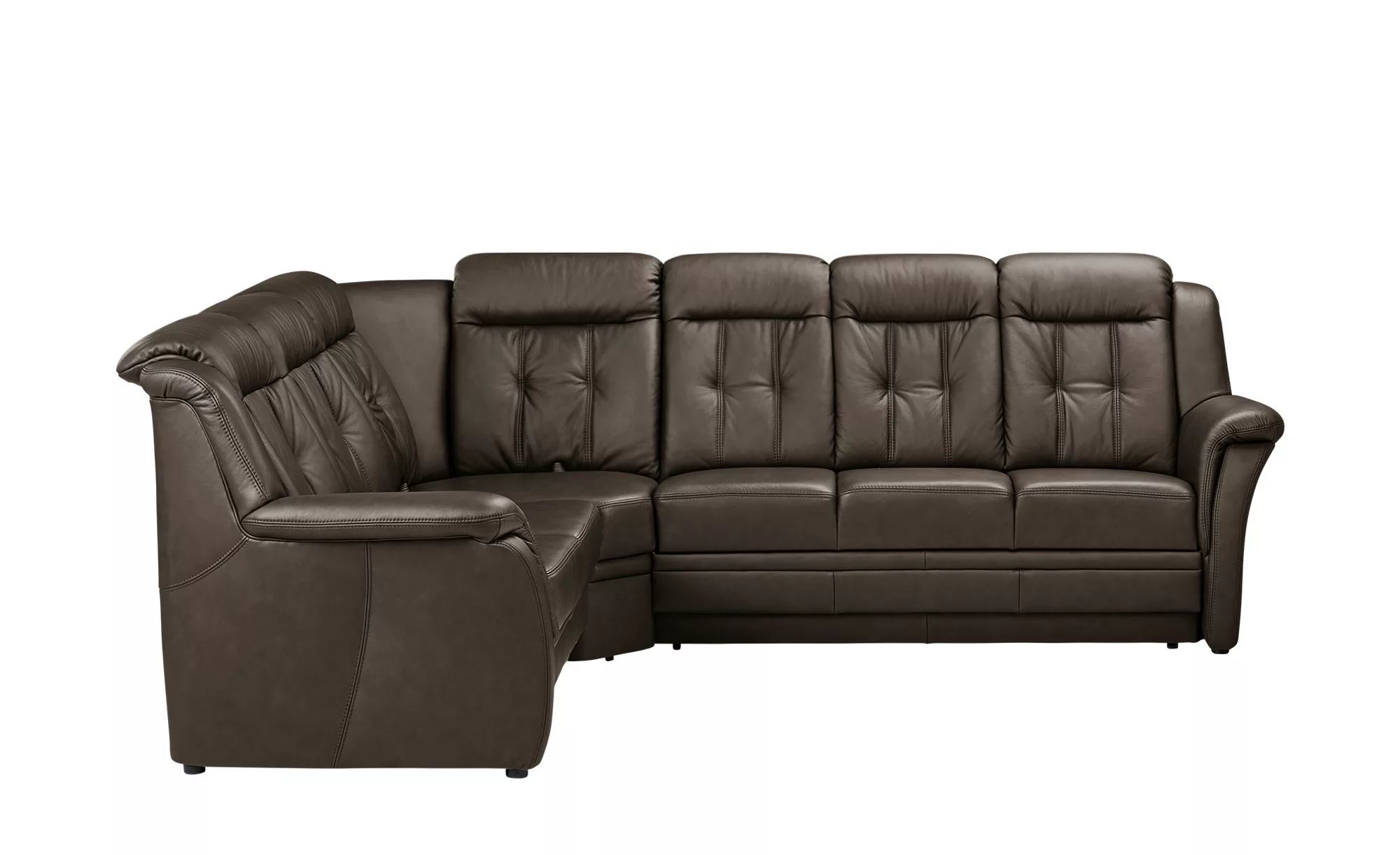 Polstermöbel Oelsa Komfort-Ecksofa aus Leder  Andorra - braun - 99 cm - Pol günstig online kaufen