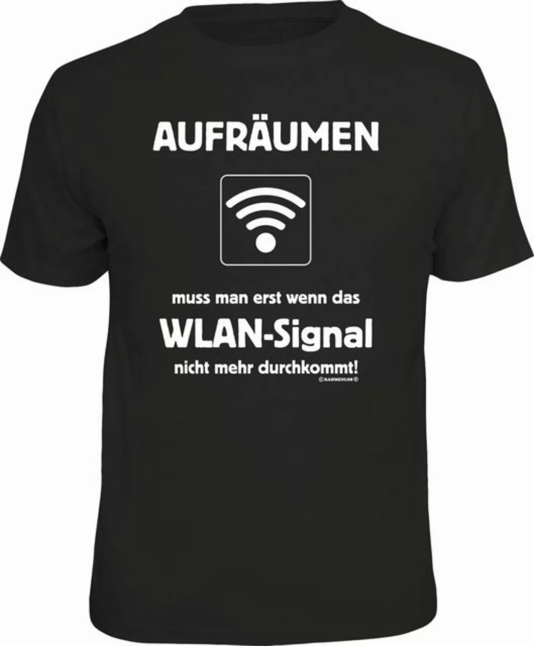 RAHMENLOS® T-Shirt für Teenager: Aufräumen muss man erst ... WLAN günstig online kaufen