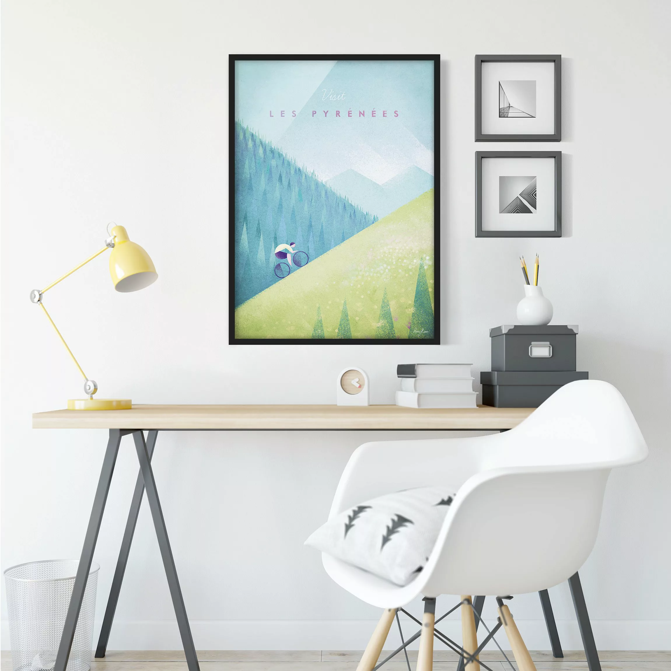 Bild mit Rahmen Architektur & Skyline - Hochformat Reiseposter - Die Pyrenä günstig online kaufen