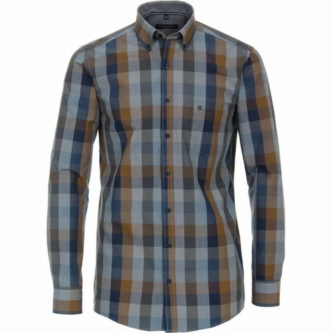CASAMODA Langarmhemd Große Größen Langarmhemd Karo blau-braun CasaModa günstig online kaufen