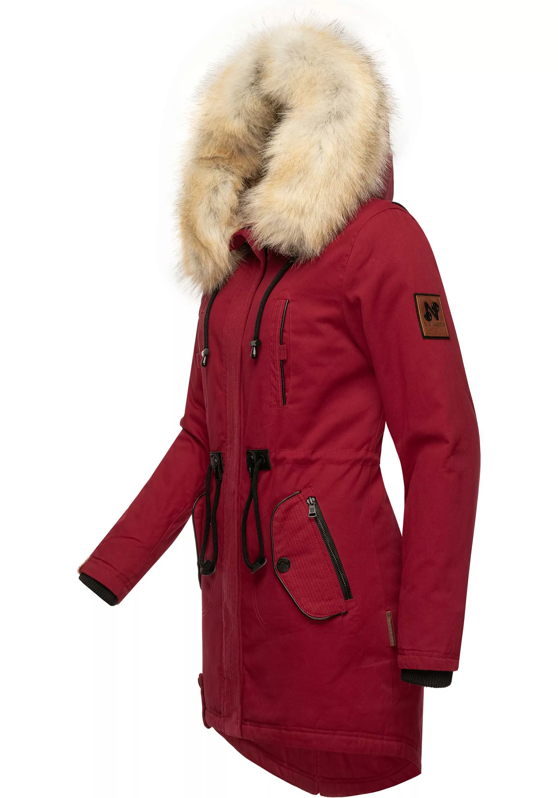 Navahoo Wintermantel "Bombii", stylischer Damen Winterparka mit Kunstfell-K günstig online kaufen