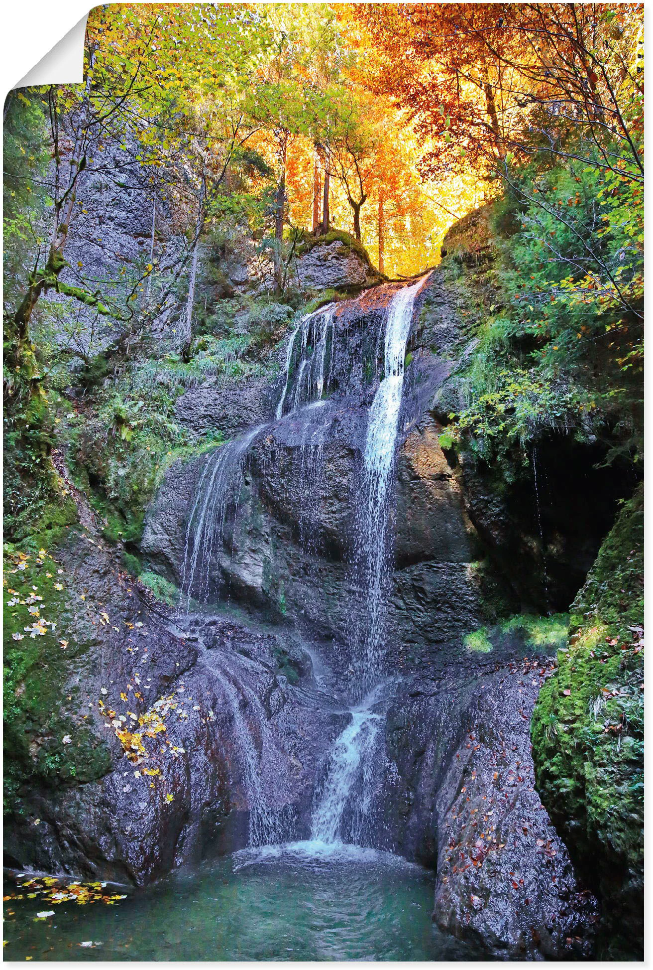 Artland Wandbild "Niedersonthofener Wasserfall im Allgäu", Wasserfallbilder günstig online kaufen