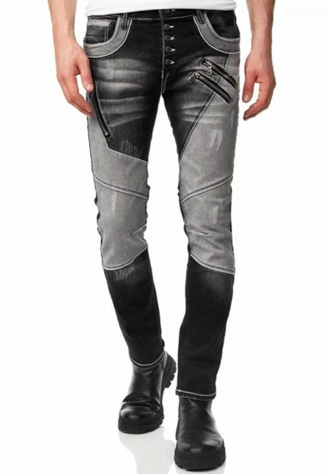 Rusty Neal Straight-Jeans URUMA mit trendigen Zierelementen günstig online kaufen