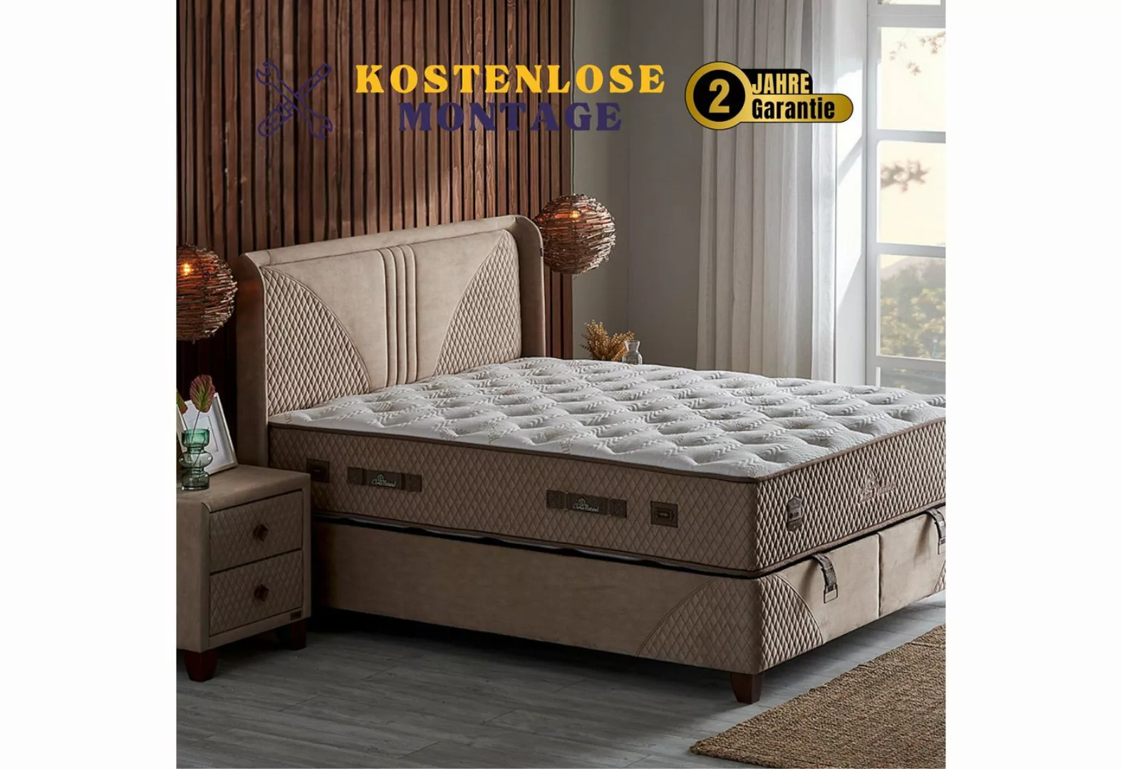 gowoll Boxspringbett Schlafzimmer Set Boxspringbett 180x200 Clima Naturel günstig online kaufen