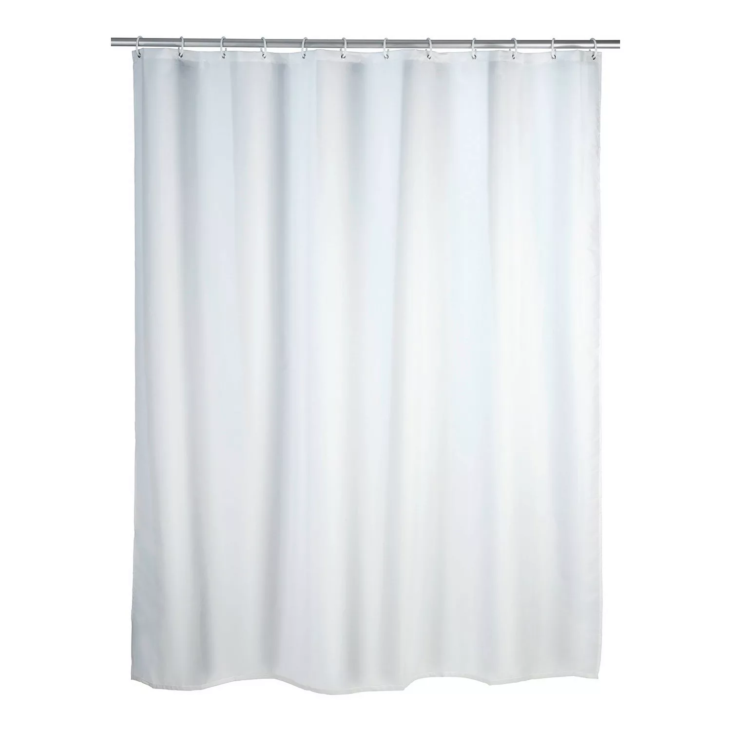 WENKO Anti-Schimmel Duschvorhang Uni White, Textil (Polyester), 180 x 200 c günstig online kaufen