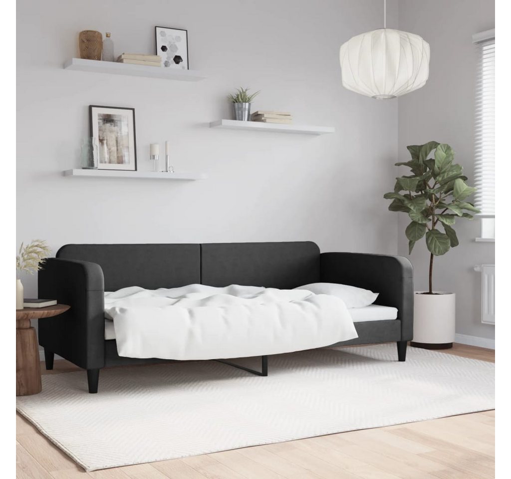 vidaXL Gästebett Tagesbett Schwarz 90x200 cm Stoff Gästebett Gästecouch Gäs günstig online kaufen