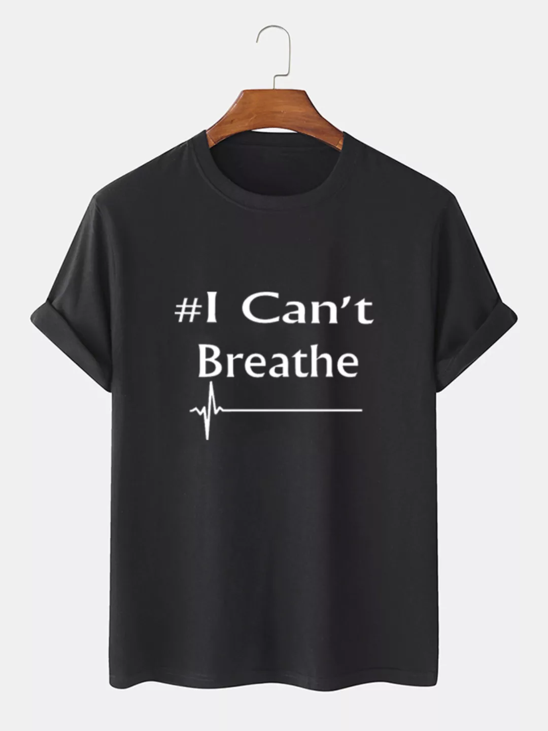 Ich kann nicht atmen Slogan Shirts 100% Baumwolle Kurzarm T-Shirts günstig online kaufen