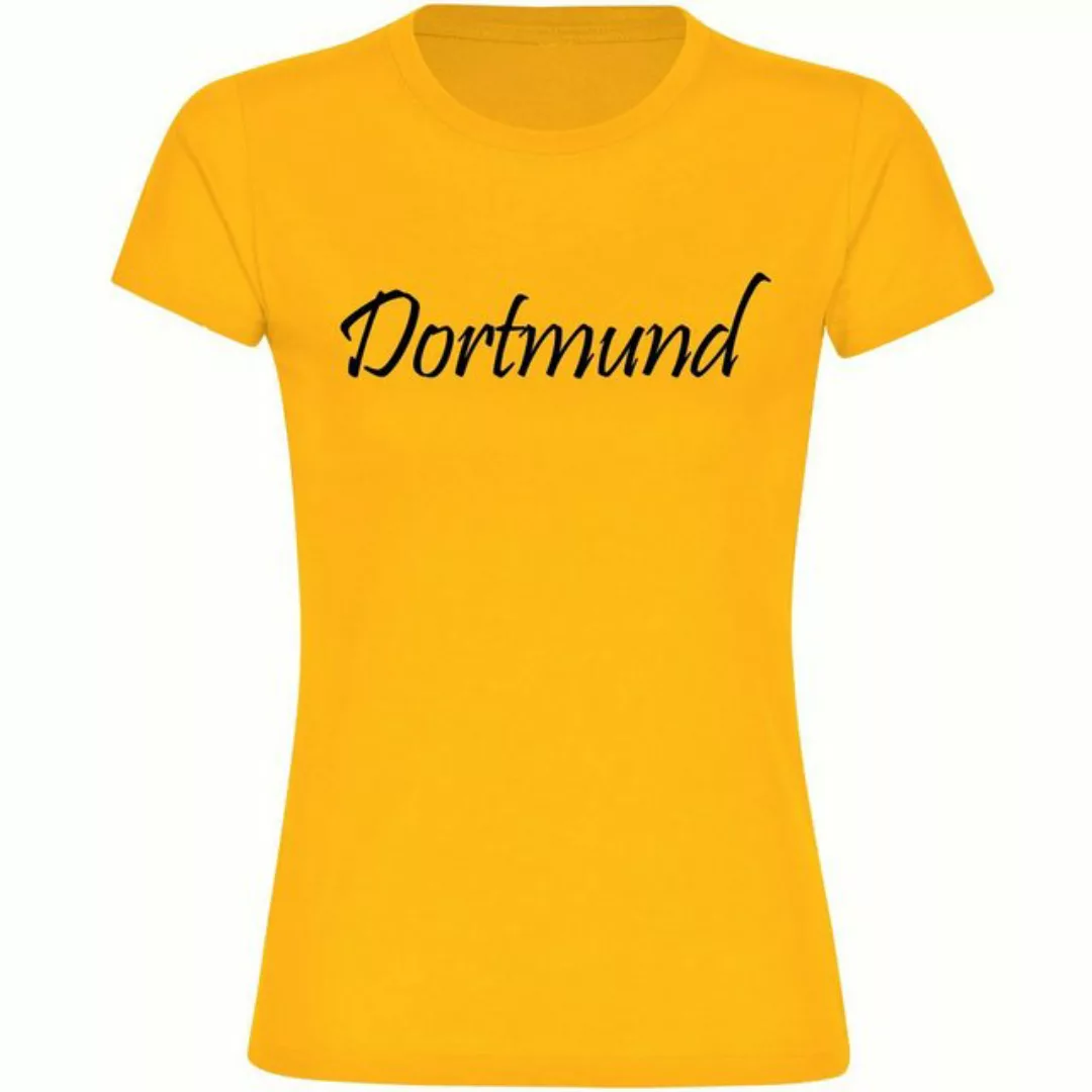 multifanshop T-Shirt Damen Dortmund - Schriftzug - Frauen günstig online kaufen