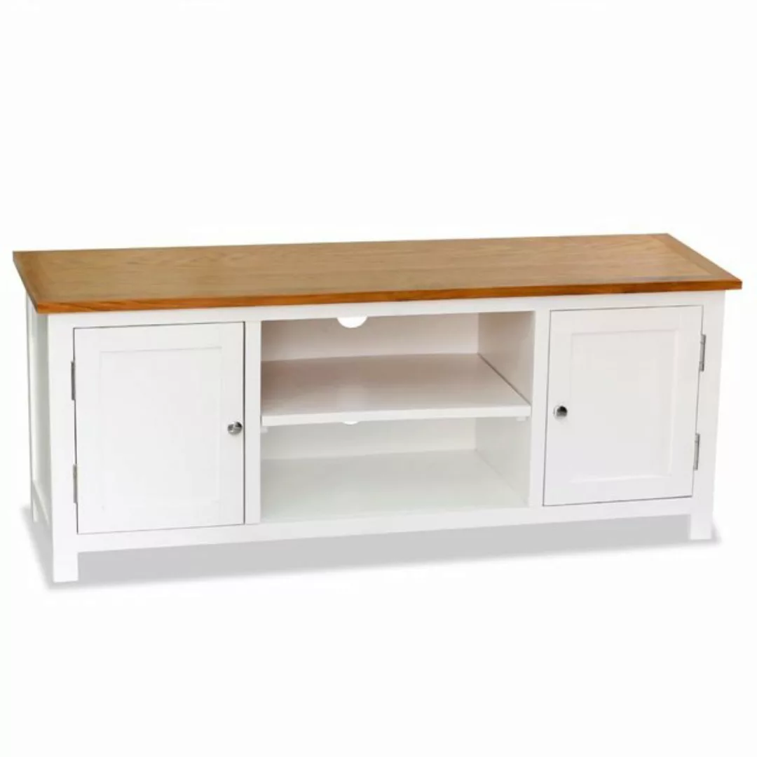 vidaXL TV-Schrank TV-Schrank 120x35x48 cm Massivholz Eiche (1-St) günstig online kaufen