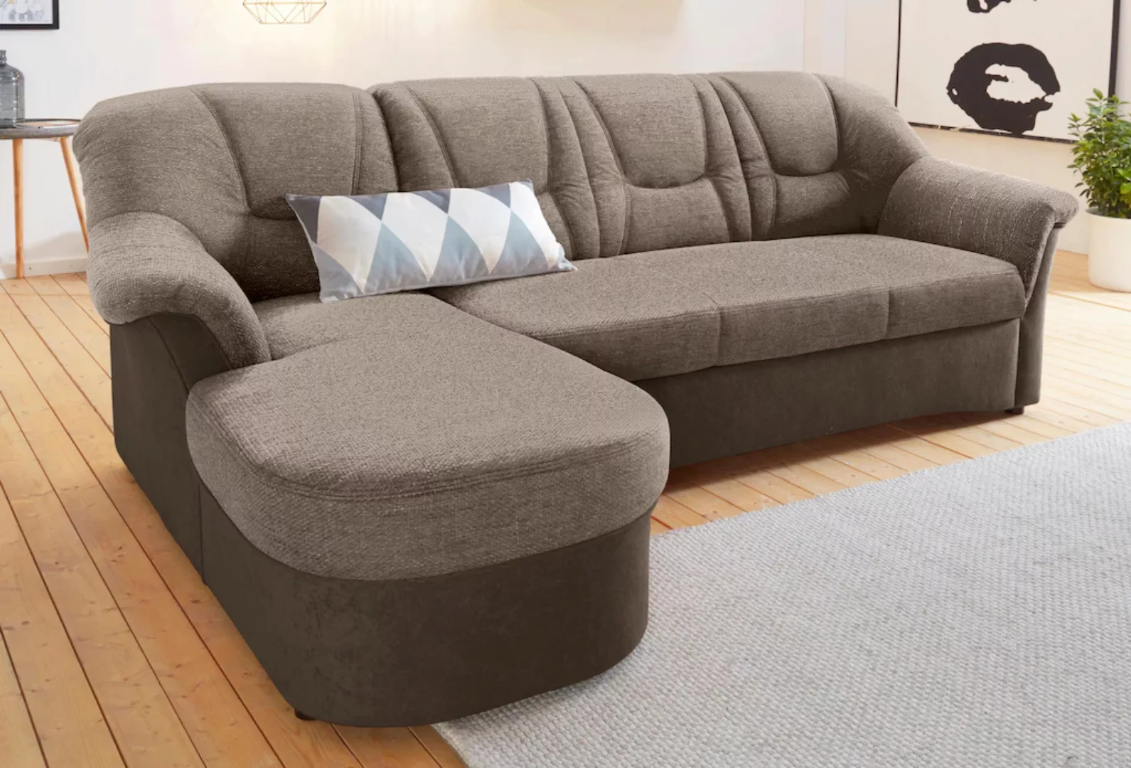 DOMO collection Ecksofa "Sarafina L-Form", wahlweise mit Bettfunktion, opti günstig online kaufen