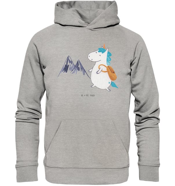 Mr. & Mrs. Panda Hoodie Größe M Einhorn Bergsteiger - Heather Grey - Gesche günstig online kaufen