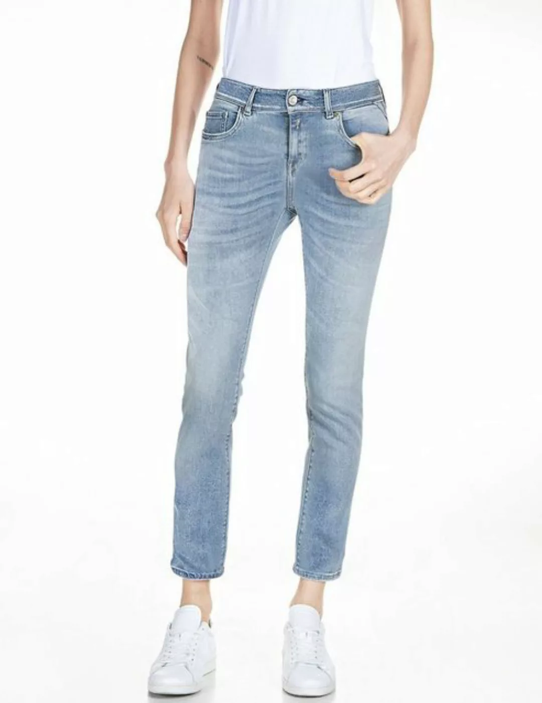 Replay Damen Jeans FAABY - Slim Fit - Blau - Light Blue günstig online kaufen