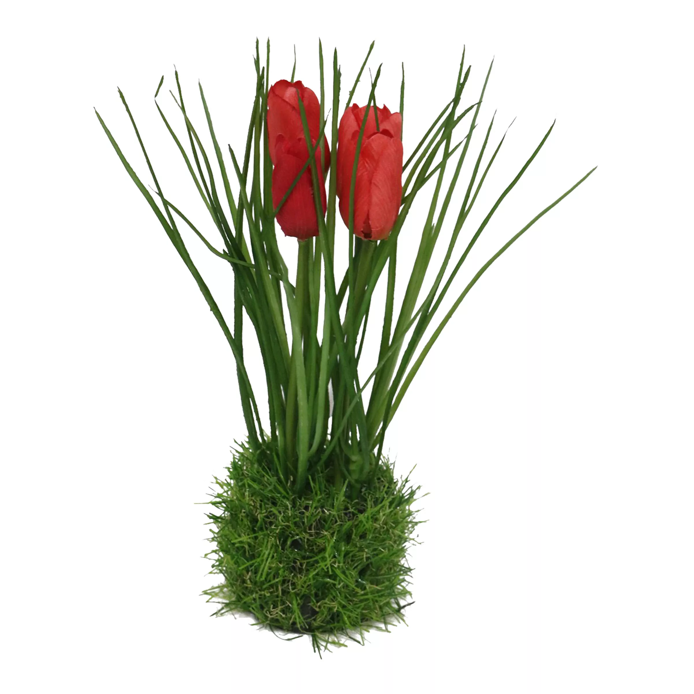 Tulpe im Grasball ca. 24cm, rot günstig online kaufen