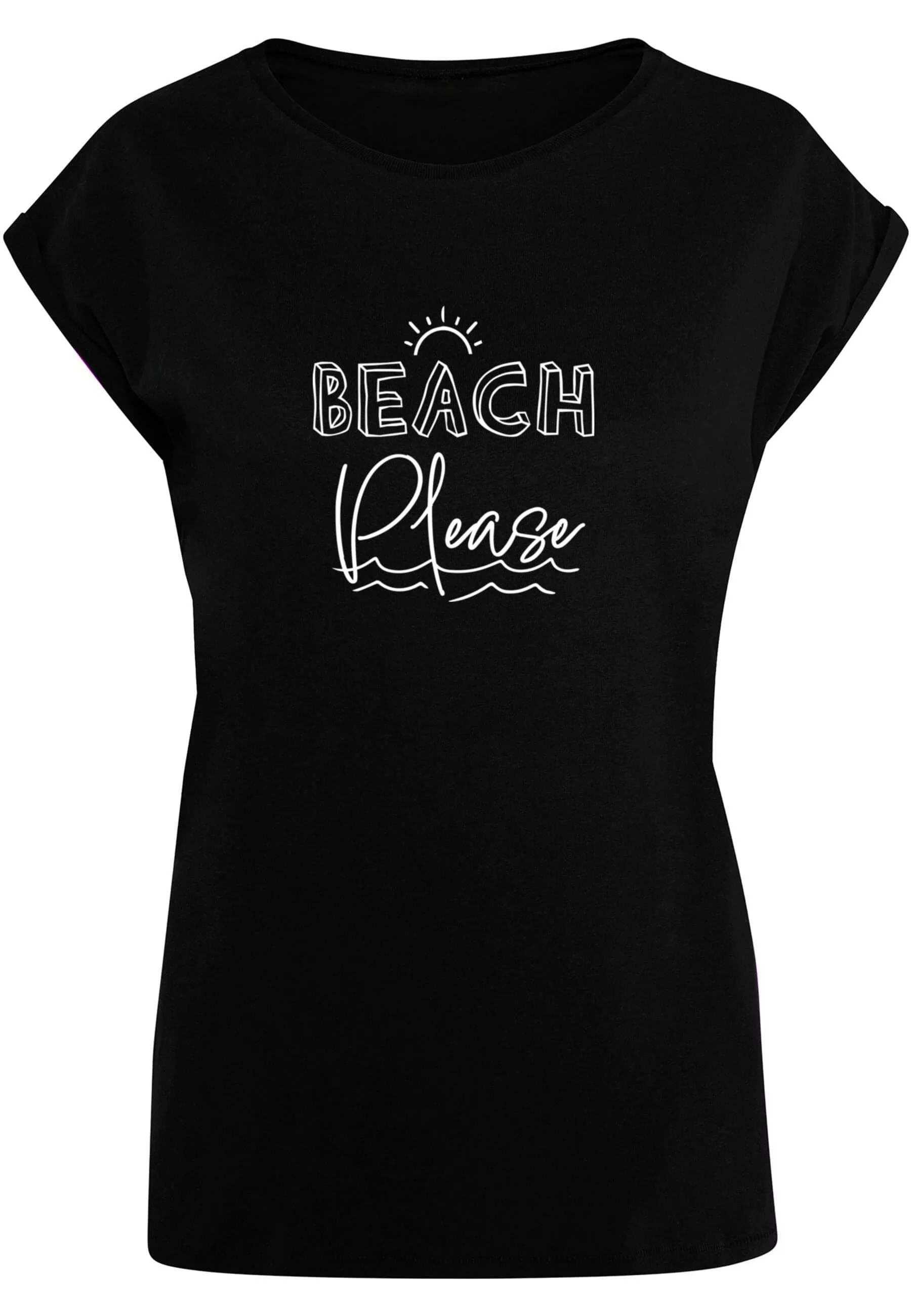 Merchcode T-Shirt "Merchcode Damen Ladies Beach Please Extended Shoulder Te günstig online kaufen