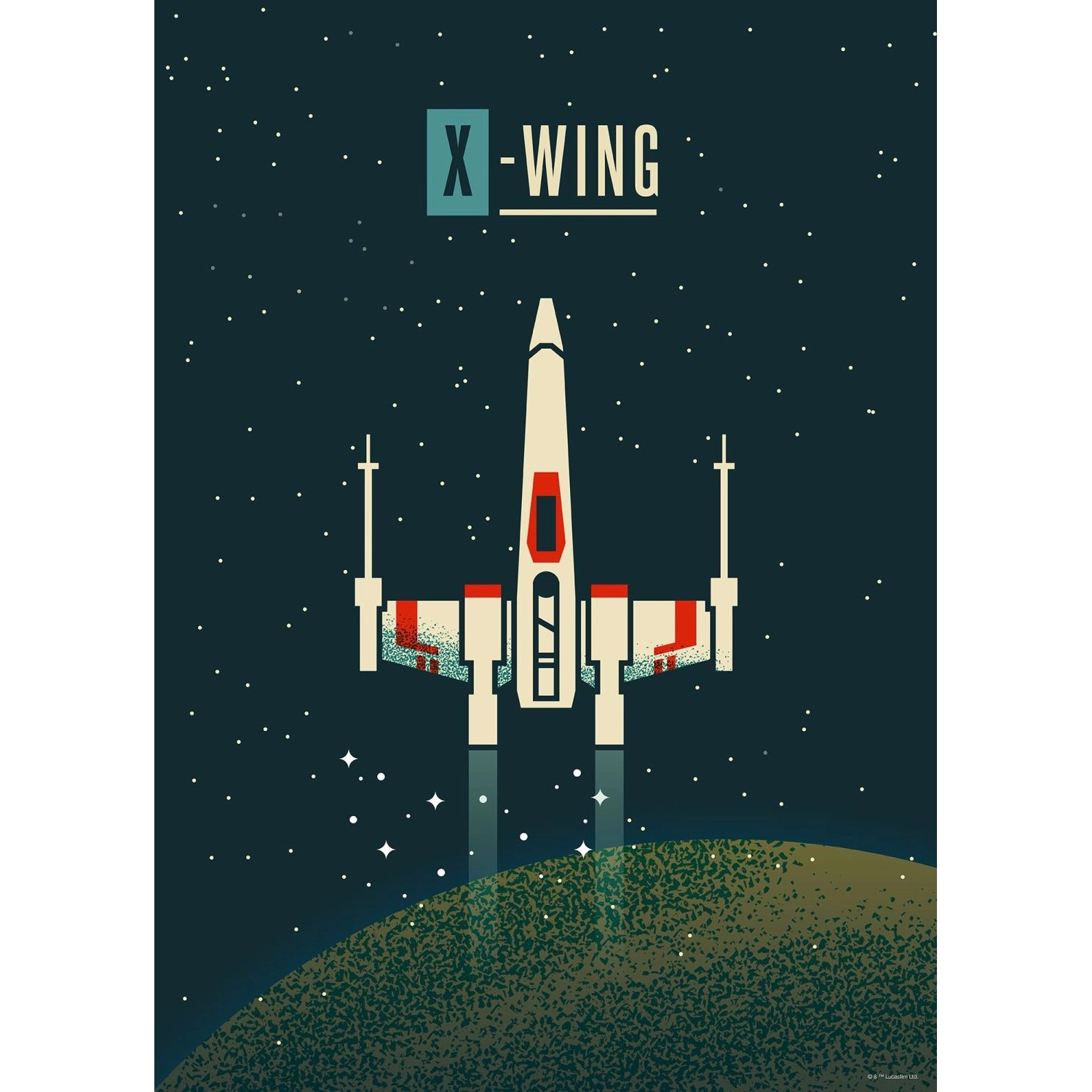 Disney Poster Star Wars X-Wing Dunkelblau 50 cm x 70 cm 612860 günstig online kaufen