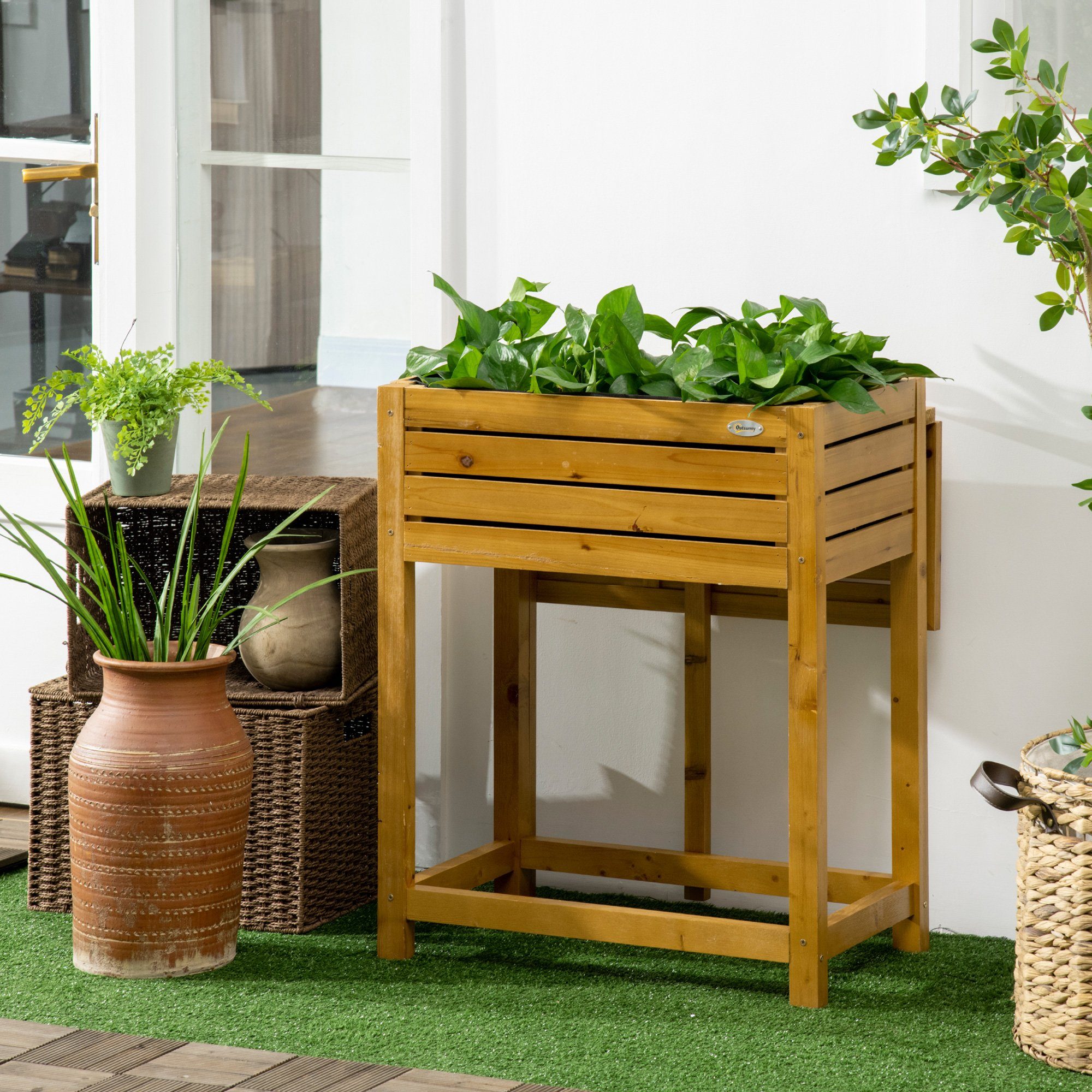 Outsunny Hochbeet Innenverkleidung aus Vlies (Gemüsebeet, günstig online kaufen