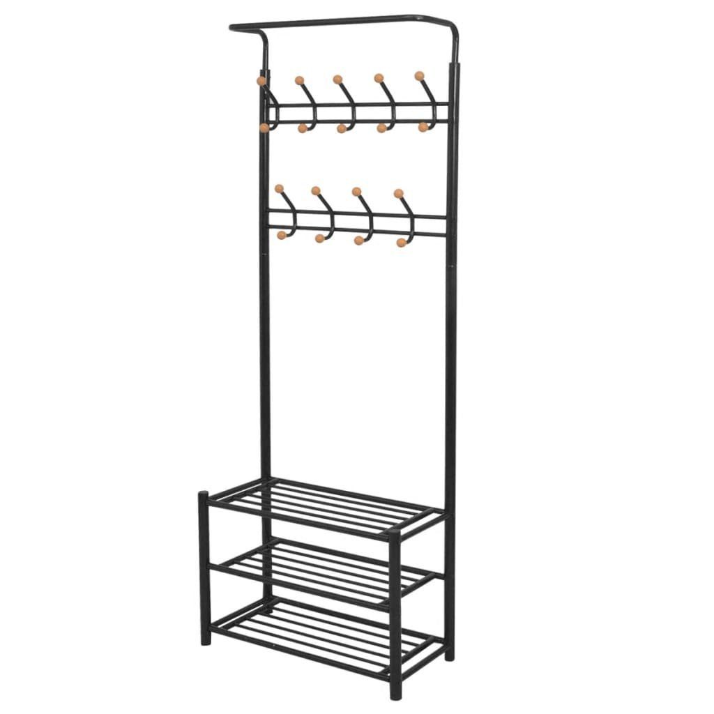vidaXL Garderobenständer Garderobe mit Schuhablage 68×32×182,5 günstig online kaufen